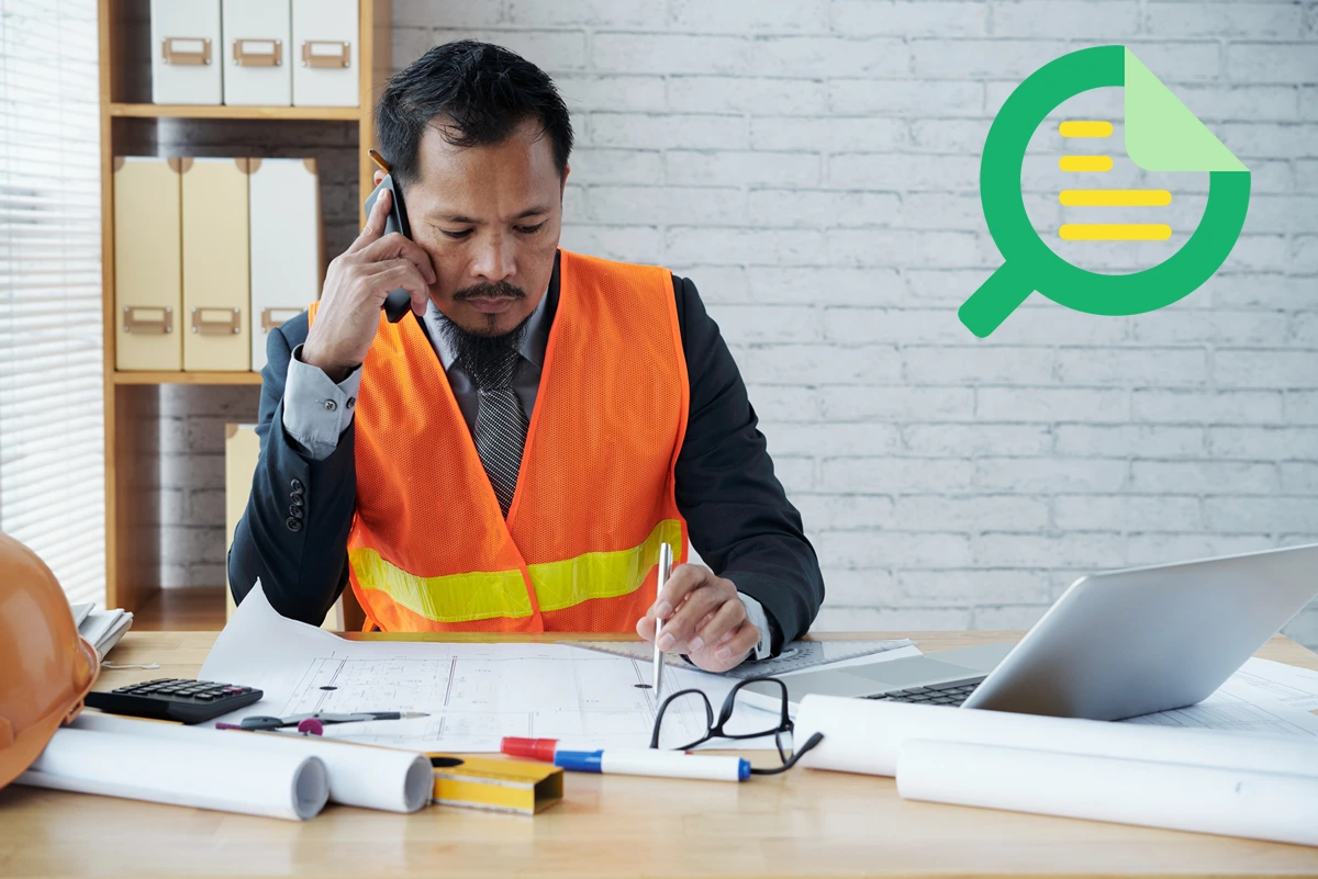 Safety Manager of a Construction Company Running an Audit and Inspection