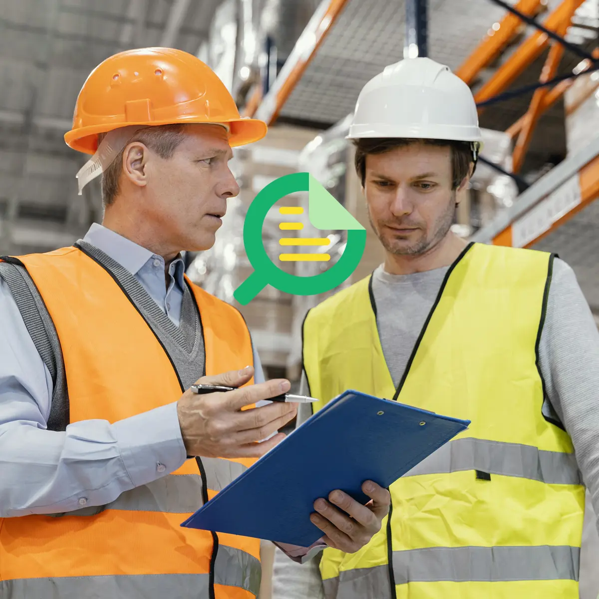 Safety Managers Discussing Risks in the Workplace