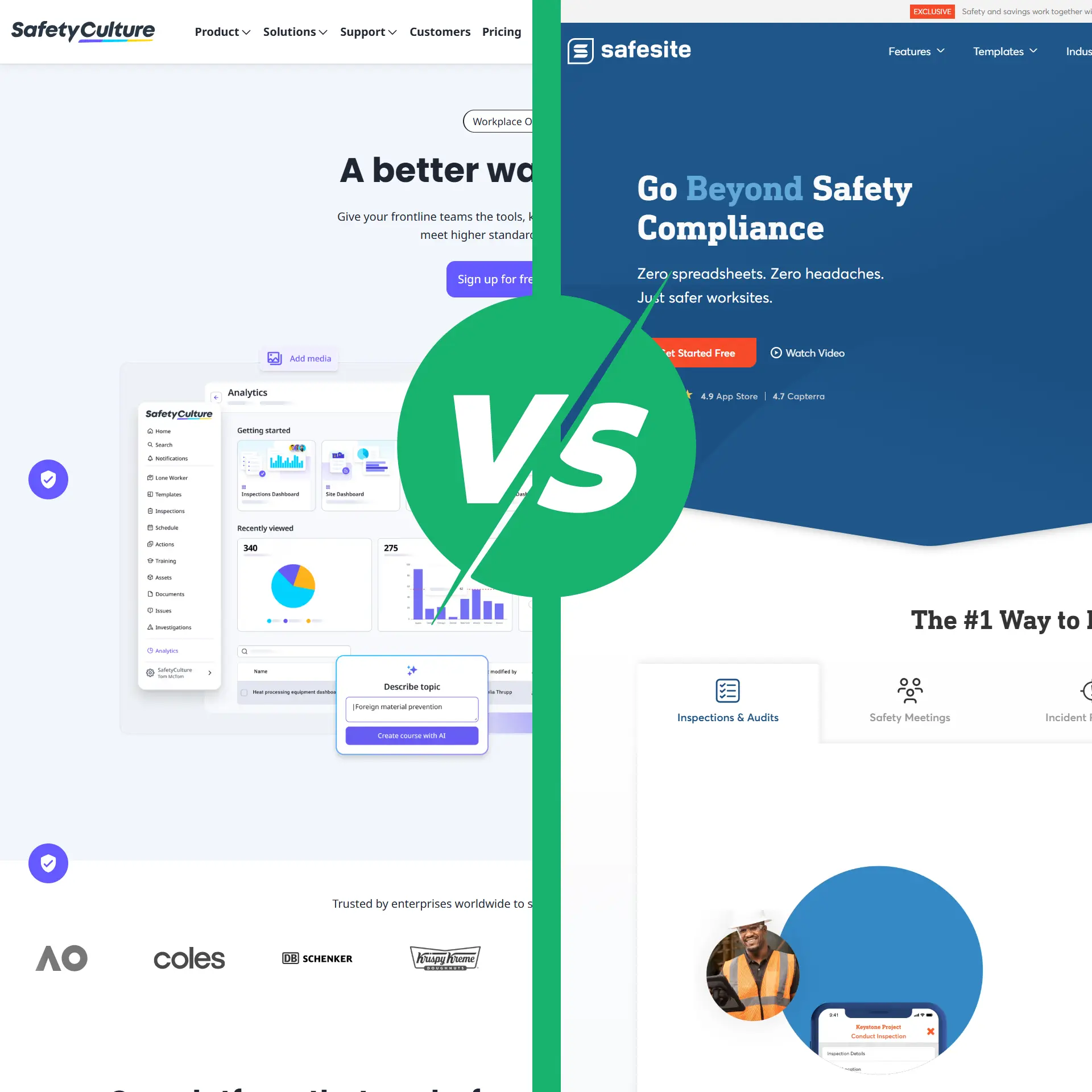 SafetyCulture vs Safesite